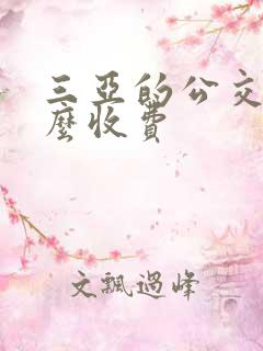 三亚的公交车怎么收费