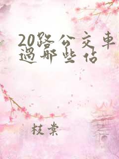 20路公交车经过哪些站