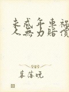 未成年车祸监护人无力赔偿怎么办