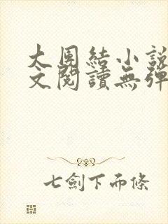 大团结小说集全文阅读无弹窗