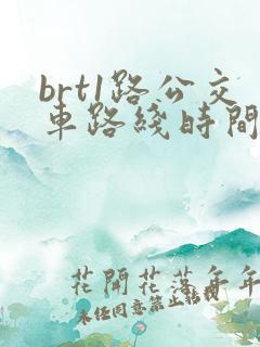 brt1路公交车路线时间表