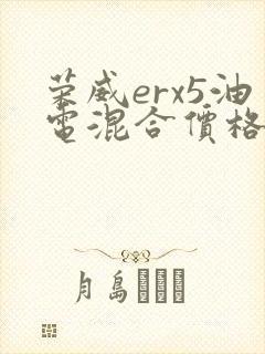 荣威erx5油电混合价格
