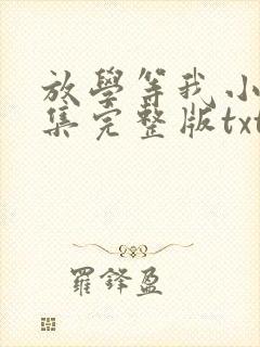 放学等我小说全集完整版txt
