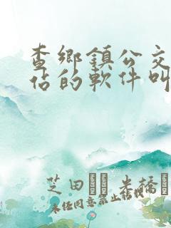 查乡镇公交车到站的软件叫什么