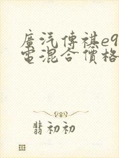 广汽传祺e9油电混合价格