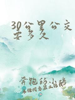 30公里公交车要多久