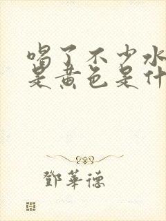喝了不少水尿还是黄色是什么原因
