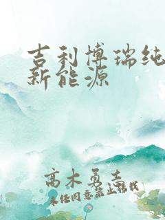 吉利博瑞纯电动新能源