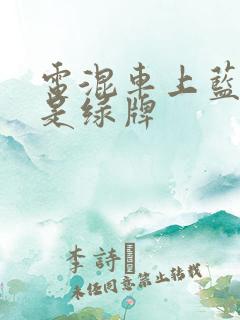 电混车上蓝牌还是绿牌