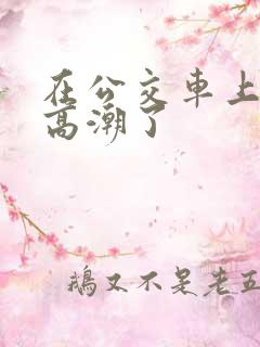在公交车上被弄高潮了