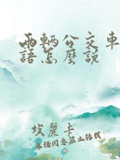两辆公交车用英语怎么说