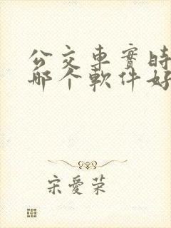 公交车实时查询哪个软件好