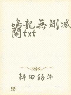 鸣龙无删减笔趣阁txt