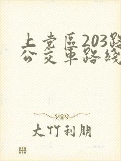 上党区203路公交车路线时间表
