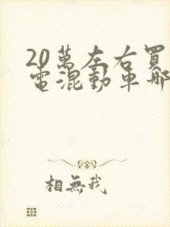 20万左右买油电混动车哪款好