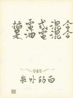 插电式混合动力是油电混合吗