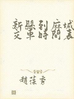 新县到麻城的公交车时间表