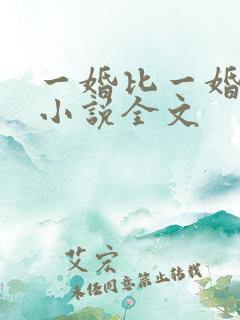 一婚比一婚还高小说全文