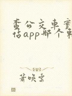查公交车实时到站app哪个软件好