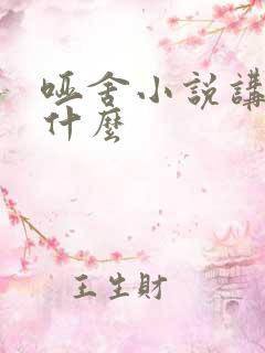 哑舍小说讲的是什么