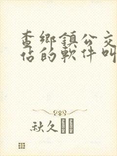 查乡镇公交车到站的软件叫什么