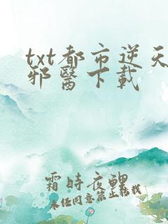 txt都市逆天邪医下载