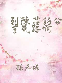 到陈庄的公交车有几路啊