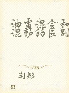 油电混合和油电混动的区别