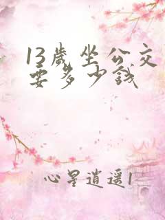 13岁坐公交车要多少钱
