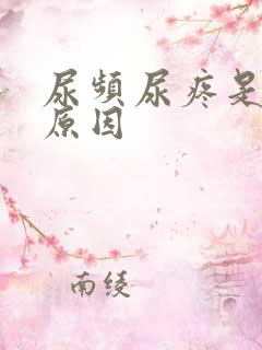 尿频尿疼是什么原因
