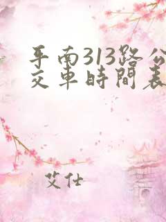 平南313路公交车时间表