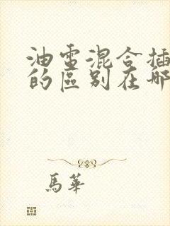 油电混合插电混的区别在哪