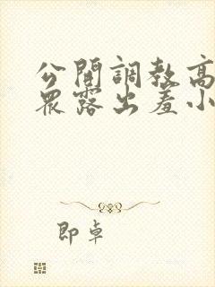 公开调教高潮当众露出羞小说