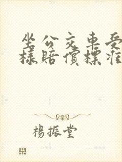 坐公交车受伤怎样赔偿标准