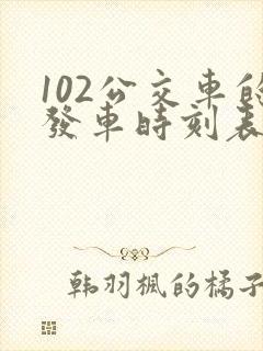 102公交车的发车时刻表