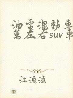 油电混动车10万左右suv车型推荐
