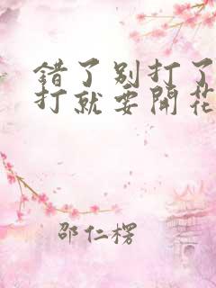 错了别打了 再打就要开花了