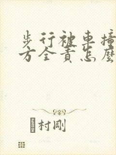 步行被车撞了对方全责怎么赔偿