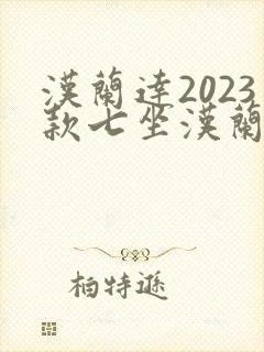 汉兰达2023款七坐汉兰达油电混合动力