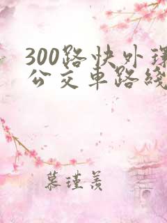 300路快外环公交车路线图