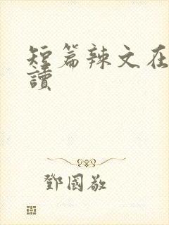 短篇辣文在线阅读