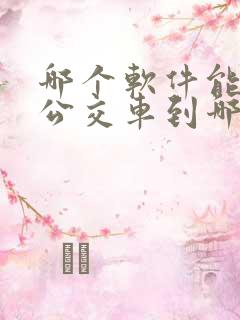 哪个软件能查看公交车到哪儿了