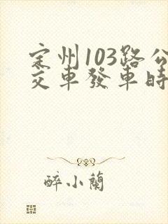 定州103路公交车发车时间表