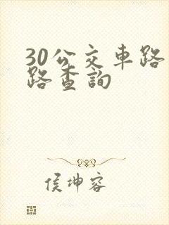 30公交车路线路查询