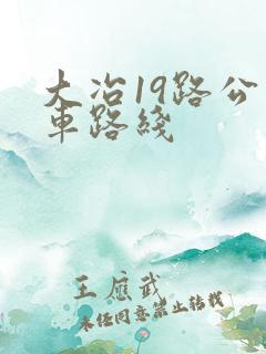 大冶19路公交车路线