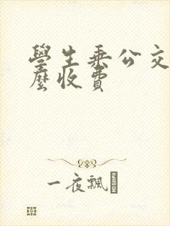 学生乘公交车怎么收费