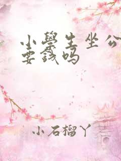 小学生坐公交车要钱吗