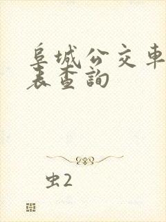 阜城公交车时刻表查询
