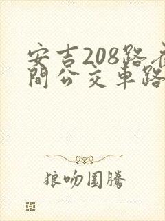 安吉208路夜间公交车路线时间表