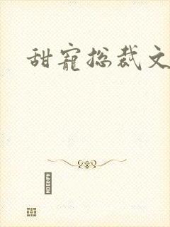 甜宠总裁文推荐